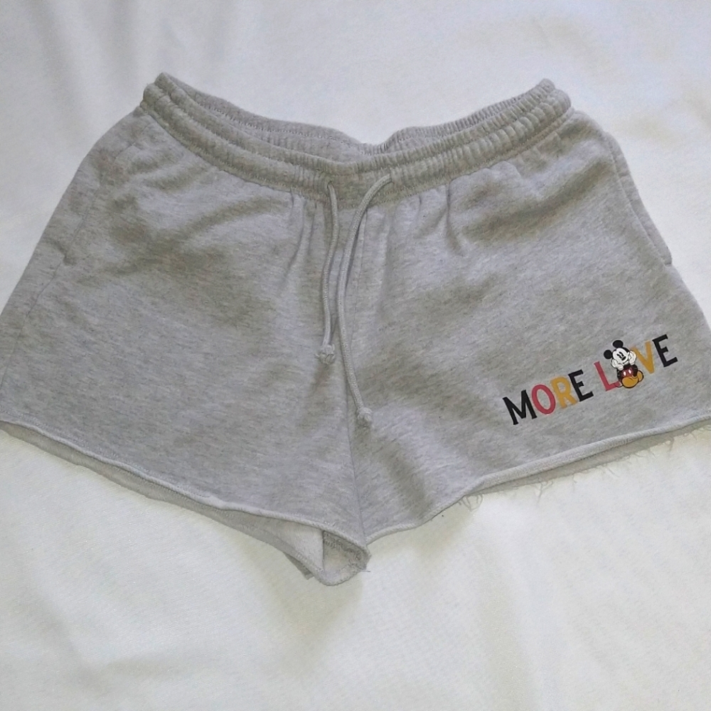 Gray Cotton Disney Shorts Size Large